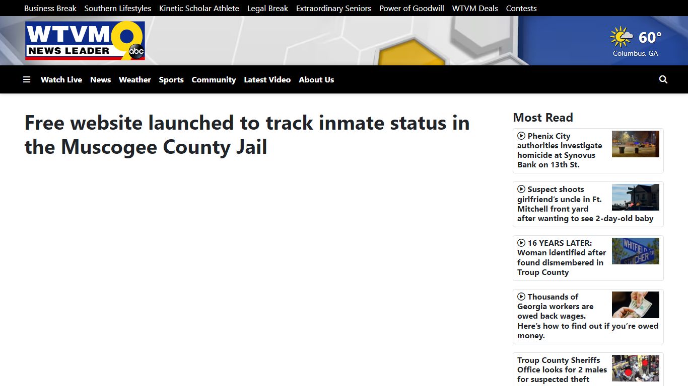 Free website launched to track inmate status in the Muscogee County Jail